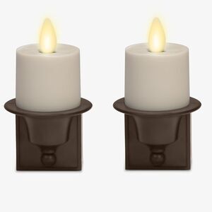 Luminara Flameless Nightlight Indoor LED Candle for Decoration, Set of 2, Bronze